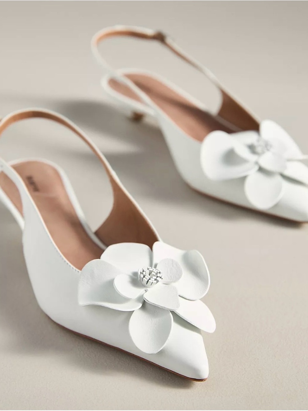 Anthropology Maeve Floral Slingback Heels Size 40 Made in Brazil US/9